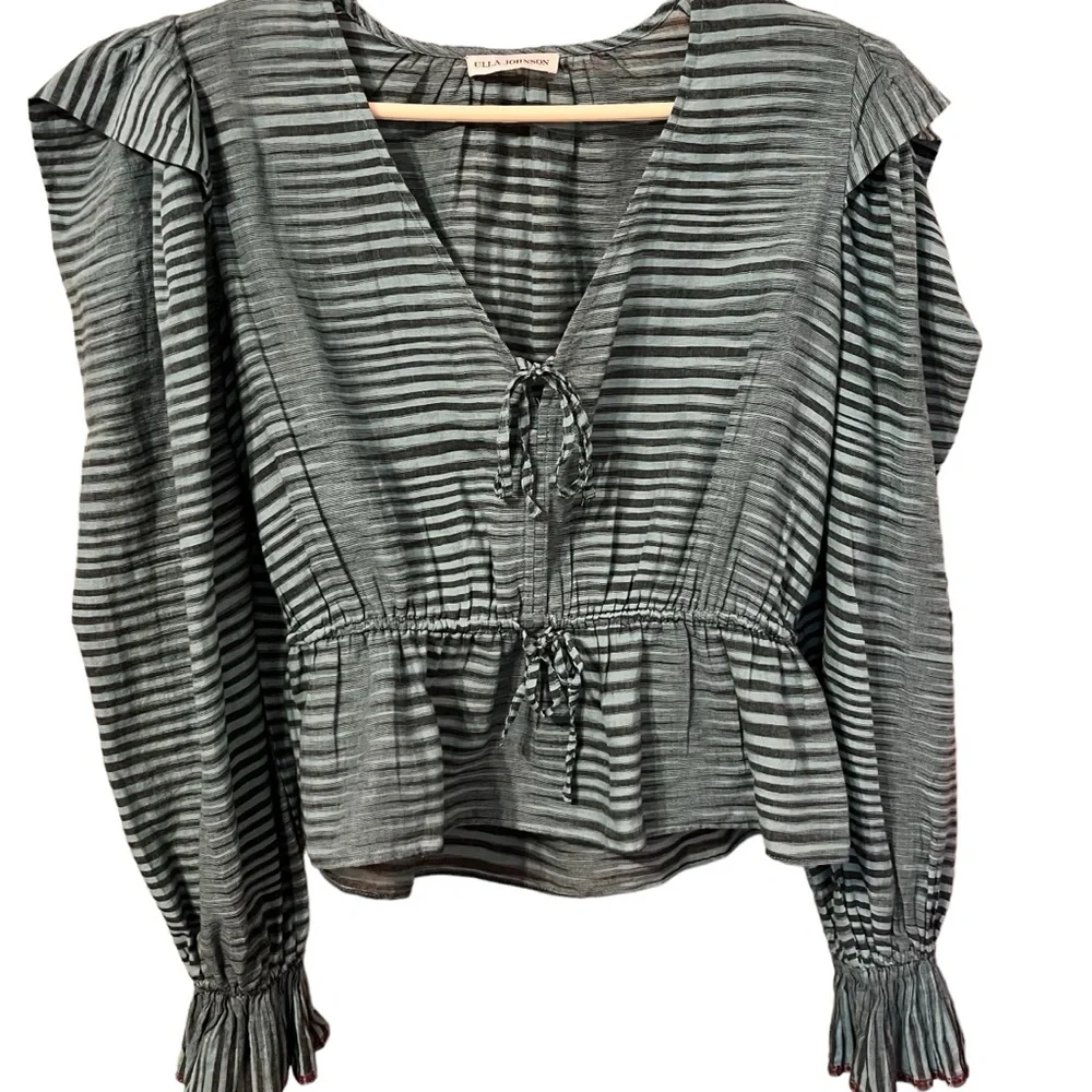 ULLA JOHNSON OPHELIA STRIPED BLOUSE - Picture 5 of 9